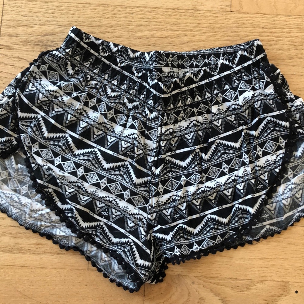 Black flowy shorts